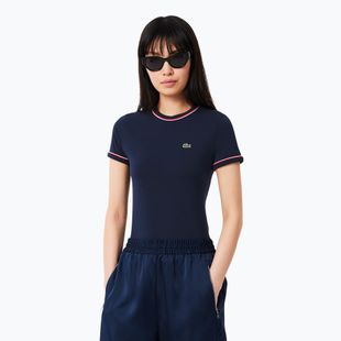 Tricou pentru femei Lacoste TF0347 navy blue/rill/grenadine