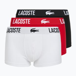 Boxeri pentru bărbați Lacoste 5H2393 3 pack black/red/white