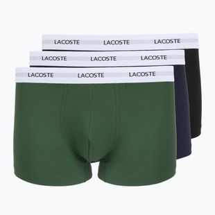 Boxeri pentru bărbați Lacoste 5H5150 3 perechi black/green/navy blue