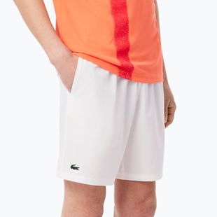Pantaloni scurți de tenis Lacoste pentru bărbați GH7413 alb/mango tree roșu