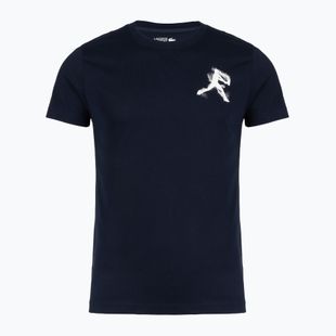 Tricou pentru bărbați + șapcă Lacoste TH1044 navy blue/white