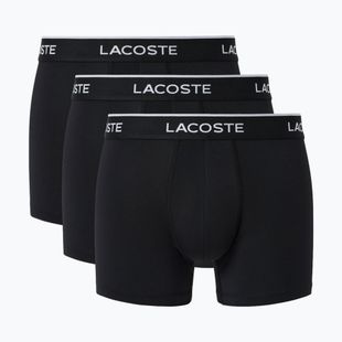 Boxeri pentru bărbați Lacoste 5H3202 Microfibra Negro 3 pack black