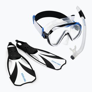 Set de snorkelling Aqualung Compass negru și alb SR4110109XL