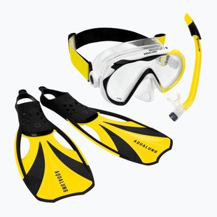 Set de snorkeling Aqualung Compass negru/galben SR4110107S