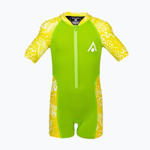 Costum de baie de înot pentru copii Aquasphere Stingray 2.0 green/yellow