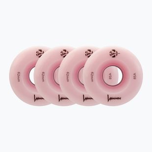 Roți pentru role FR Skates Luminous Led Quad Wheel 62mm/85A Sixies 6LED X4 flamingo