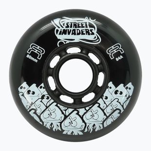 Roți pentru role FR Skates Street Invaders Wheels 80mm/84A X4 black/black