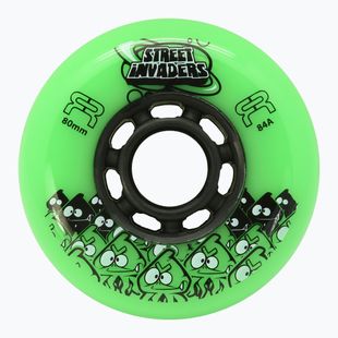 Roți pentru role FR Skates Street Invaders Wheels 80mm/84A X4 green/black
