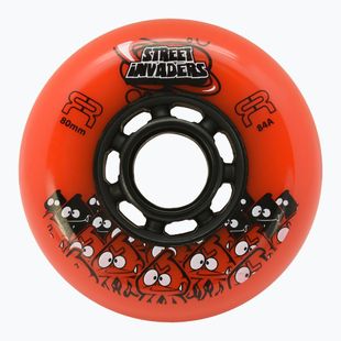Roți pentru role FR Skates Street Invaders Wheels 80mm/84A X4 orange/black