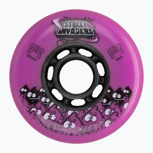 Roți pentru role FR Skates Street Invaders Wheels 80mm/84A X4 pink/black