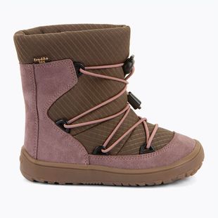 Ghete de zăpadă barefoot pentru copii Froddo Barefoot Tex Track Wool dark pink