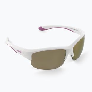 Ochelari de soare pentru copii Alpina Junior Flexxy Youth HR white purple matt/pink mirror