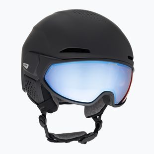 Cască de schi Alpina Oro QV Mips negru mat/albastru de gheață