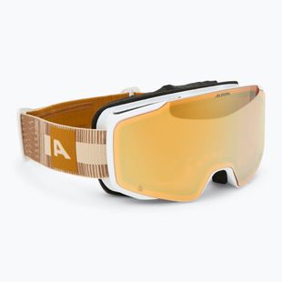 Ochelari de schi Alpina Taos Q-Lite white/ earth matt/ gold