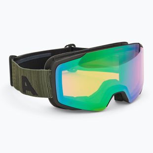 Ochelari de schi Alpina Taos Q-Lite black/ olive matt/ green