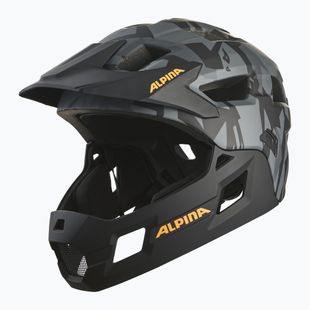 Cască de bicicletă pentru copii Alpina Rupi black camo/orange matt