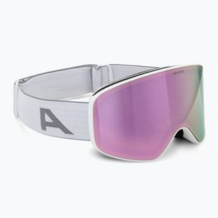 Ochelari de schi pentru copii Alpina Fernie Q-Lite white matt/rose