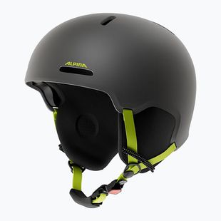 Cască de schi pentru copii Alpina Zupo 2 charcoal neon matt