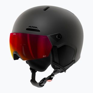 Cască de schi pentru copii Alpina Zupo 2 Visor Q-Lite black matte