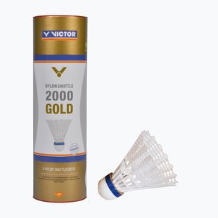 VICTOR Nylon Shuttle 2000 navetă de badminton 6 buc. alb 100919