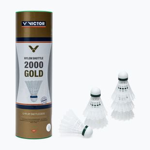 VICTOR Nylon Shuttle 2000 navetă de badminton 6 buc. alb 100919