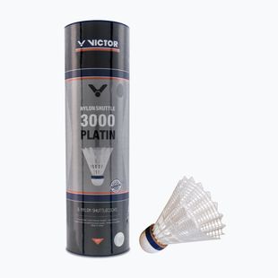 VICTOR Nylon Shuttle 3000 de badminton, 6 buc. 6 buc. alb 101519