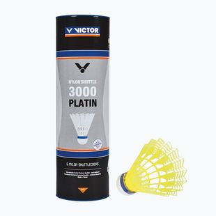 Fluturași de badminton VICTOR Nylon Shuttle 3000 fast 6 buc. yellow