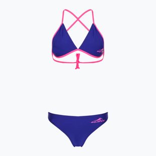 Costum de baie din două piese aquafeel Sun Bikini blue pink flames