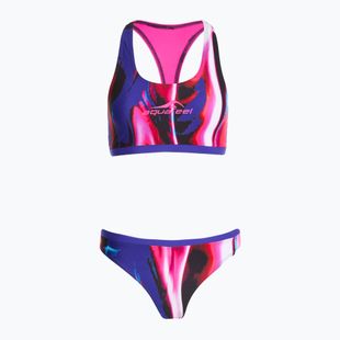 Costum de baie din două piese pentru femei aquafeel Racerback blue pink flames