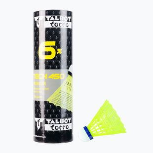 Talbot-Torro Tech 450 volane de badminton, Nylon Premium 6 buc. galben 469183