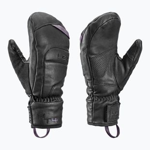 Mănuși de schi pentru femei LEKI Montera Prime Women Mitt black/blackberry gray