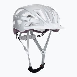 Cască de bicicletă UVEX City Active silver/plum matt