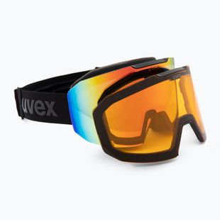 Ochelari de schi  UVEX Evidnt Attract V + case black matt/mirror rainbow clear