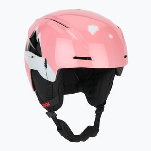 Cască de schi pentru copii  UVEX Viti Set + gogle Speedy Pro pink penguin/lasergold lite