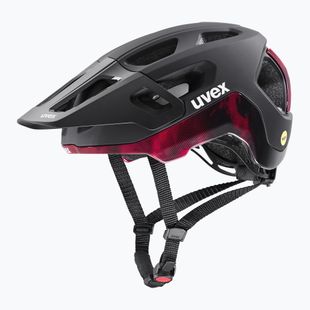Cască de bicicletă UVEX React MIPS black/ruby red matt