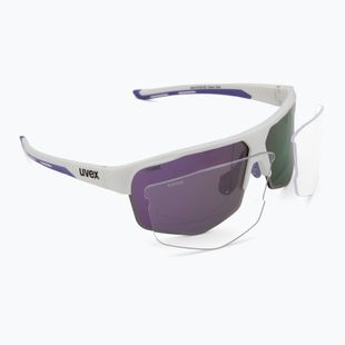 Ochelari de soare UVEX Axos Set white matt/mirror purple/clear