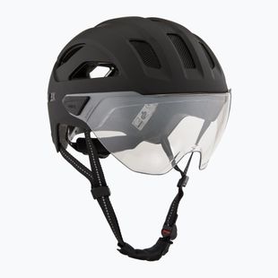 Cască de bicicletă UVEX Stride Visor black matt/litemirror silver