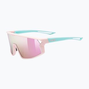 Ochelari de soare pentru copii UVEX Skyryse Jr pink/green matt/mirror pink