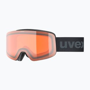 Ochelari de schi pentru copii UVEX Pwdr LG Jr black matt/orange/clear