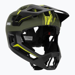 Cască de ciclism pentru copii UVEX React Fullface Jr dark olive matt
