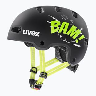 Cască pentru copii UVEX Kid 4 Style bam black/lime matt