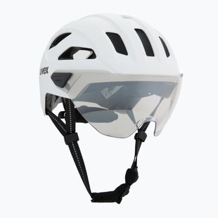 Cască de ciclism UVEX Stride Visor white matt/lite mirror silver