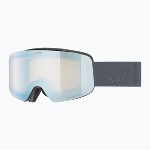 Ochelari de schi pentru copii UVEX Pwdr FM Jr S2 black matt/mirror sapphire