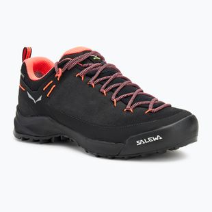 Încălțăminte turistică pentru femei Salewa Wildfire Leather GTX black/fluo coral