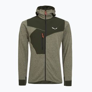 Bluză de trekking pentru bărbați Salewa Puez 2 Dry Hood FZ dark olive melange