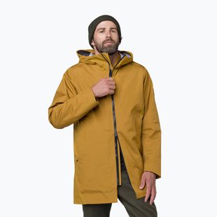 Geacă de ploaie pentru bărbați Salewa Fanes 3L Ptx Hemp 2/1 Parka golden brown int.7020