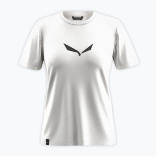 Tricou pentru femei Salewa Solid Dry white new logo