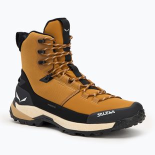 Încălțăminte de trekking pentru bărbați Salewa Puez Winter Mid Ptx golden brown / black