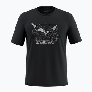 Bărbați Salewa Eagle Geometric negru afară T-shirt