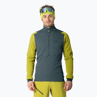 Bluză de schi de tură pentru bărbați DYNAFIT Blacklight Thermal 1/2 Zip golden lime